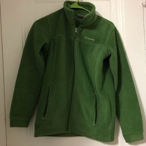 green fleece jacket